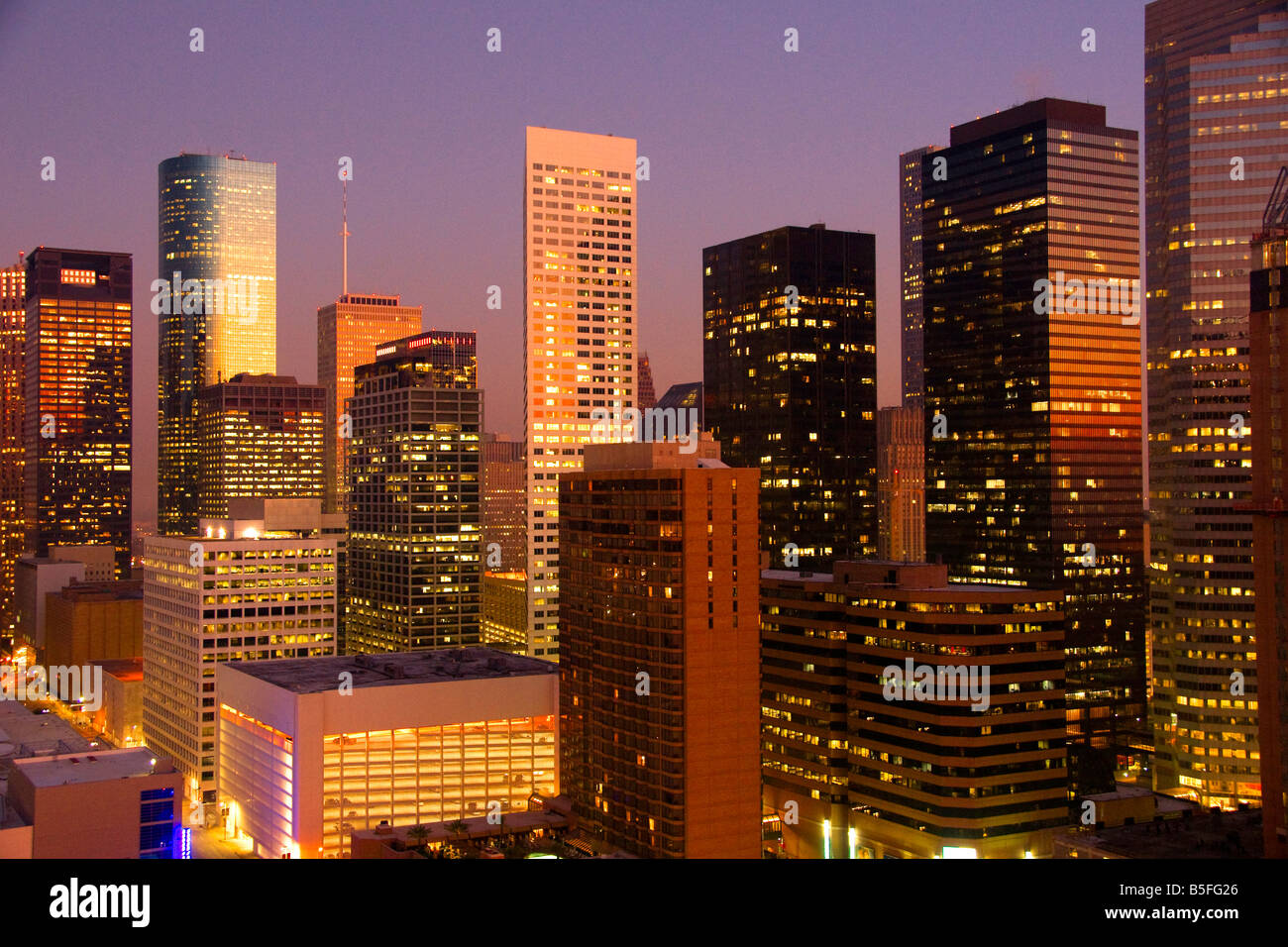 Le centre-ville de Houston Banque D'Images