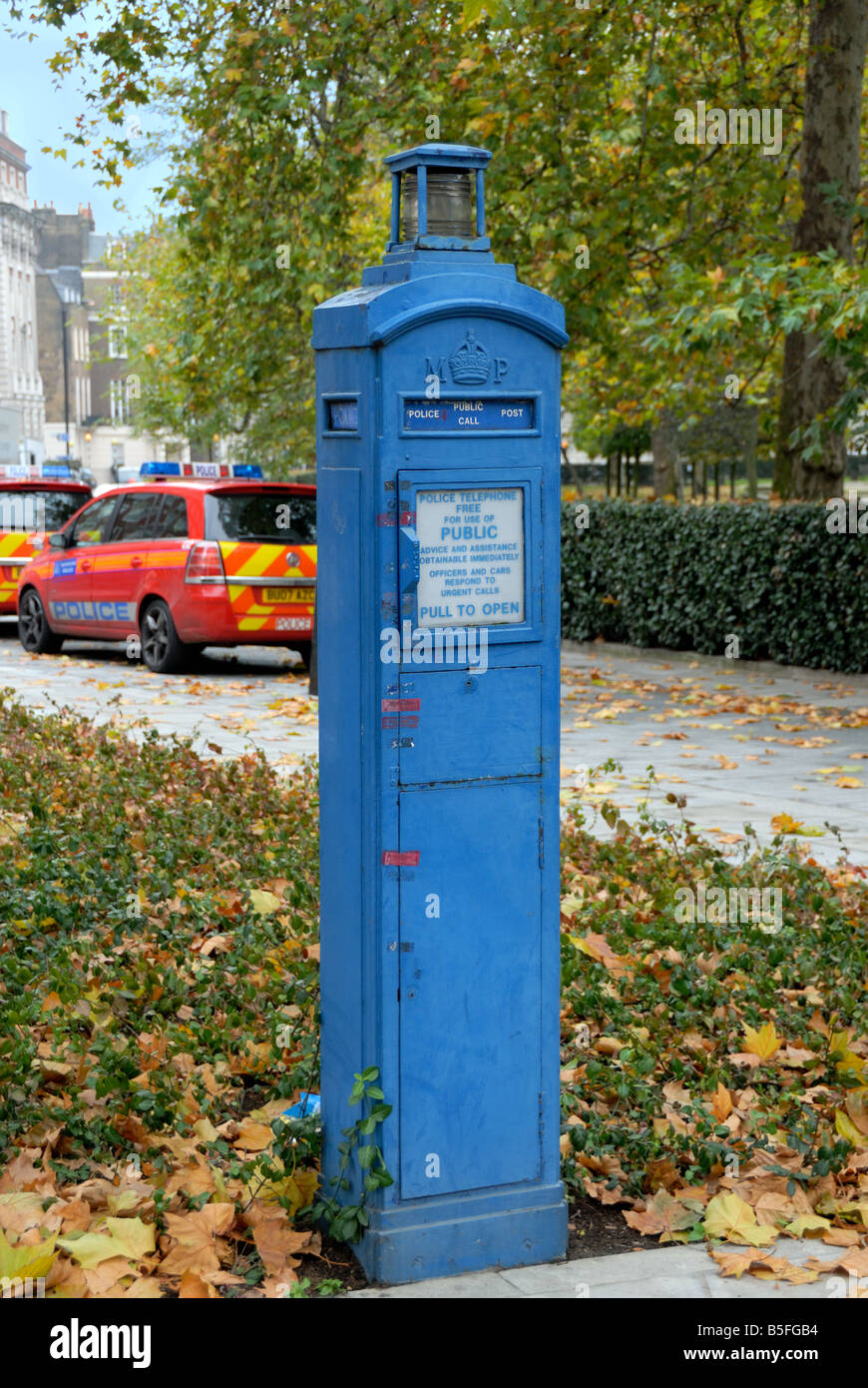 Boîte de téléphone de la police de Londres Banque D'Images