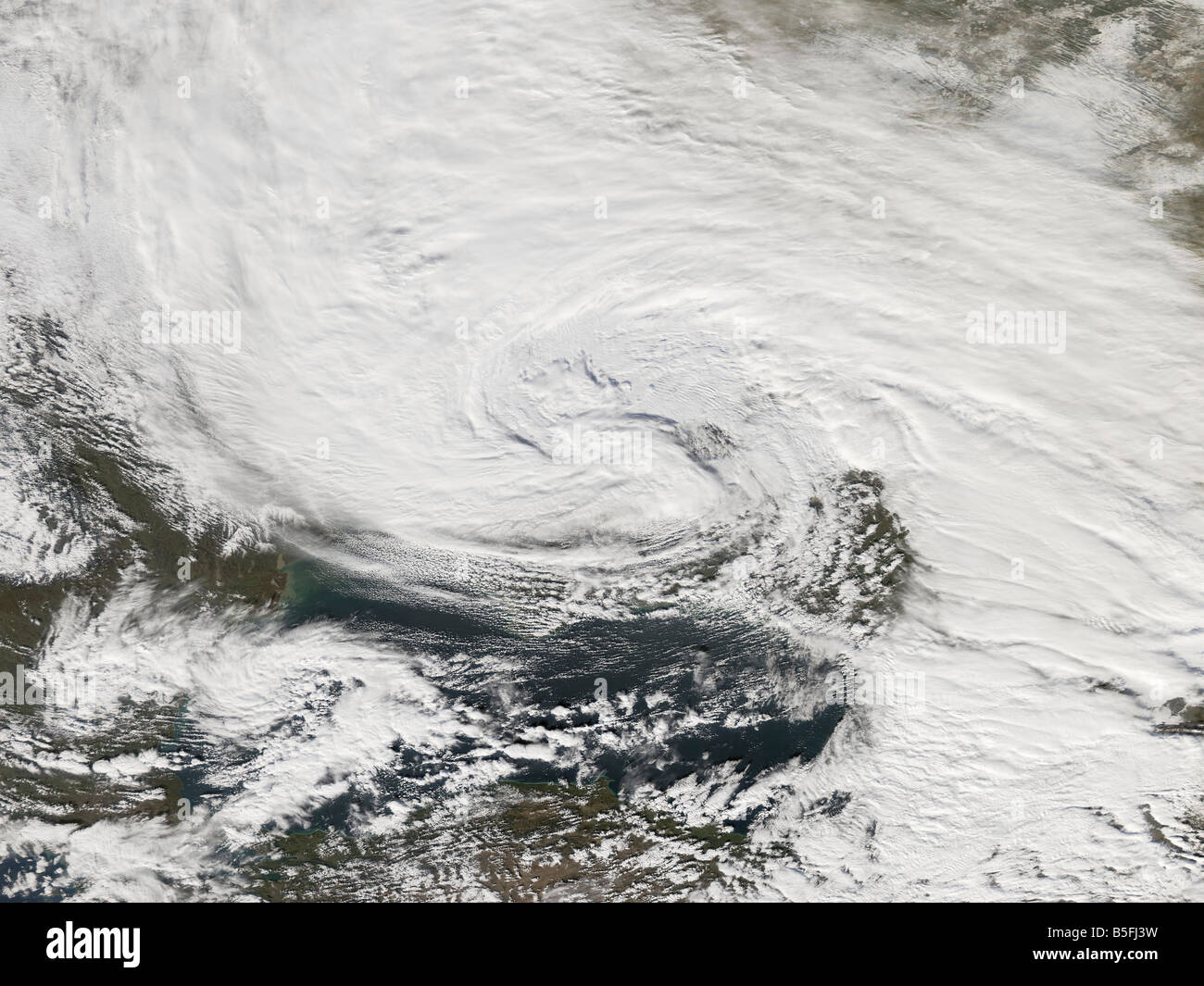 Une tempête sur la mer Noire et la mer d'Azov. Banque D'Images