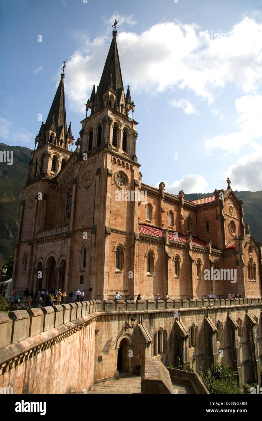 Basilique de Covadonga Asturies le nord-ouest de l'Espagne Banque D'Images