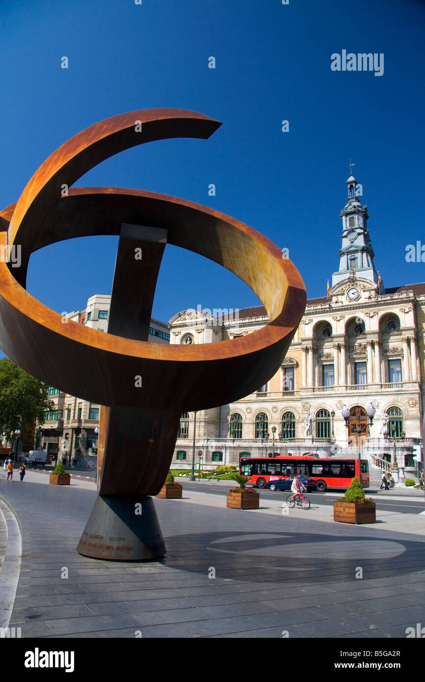 L'Hôtel de ville de Bilbao BISCAYE Pays Basque nord de l'Espagne Banque D'Images