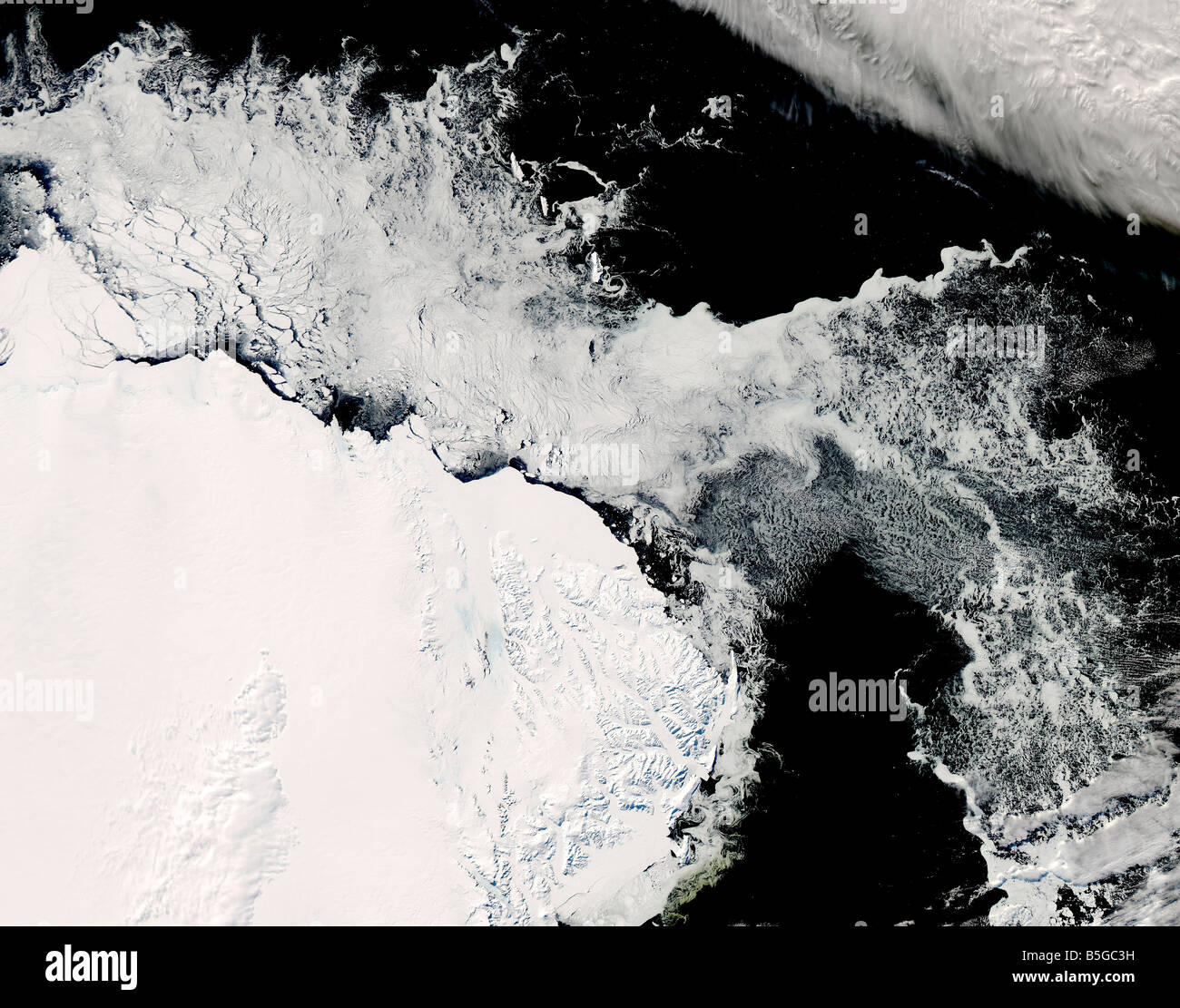 La glace de mer dans l'océan Austral. Banque D'Images