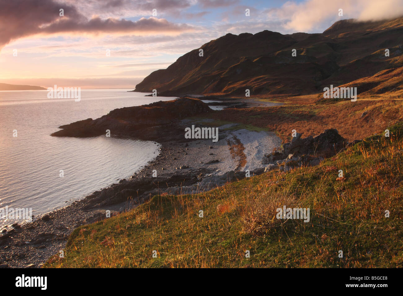 La côte sud de la péninsule d'Ardnamurchan, près de la baie de Camas nan Geall Ecosse Banque D'Images