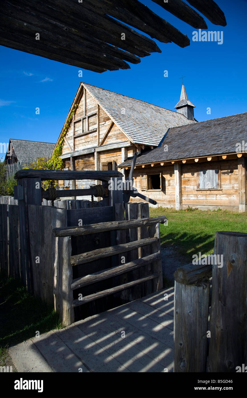 Huron-Jesuit ancien village des Indiens autochtones près de Midland,Ontario,Canada Banque D'Images