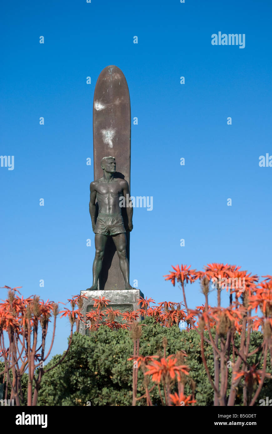 Santa Cruz Californie Statue surfeur Banque D'Images