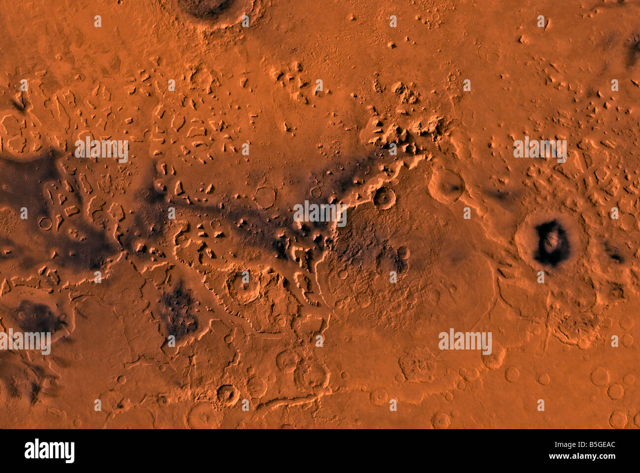 Région Ismenius Lacus de Mars Banque D'Images
