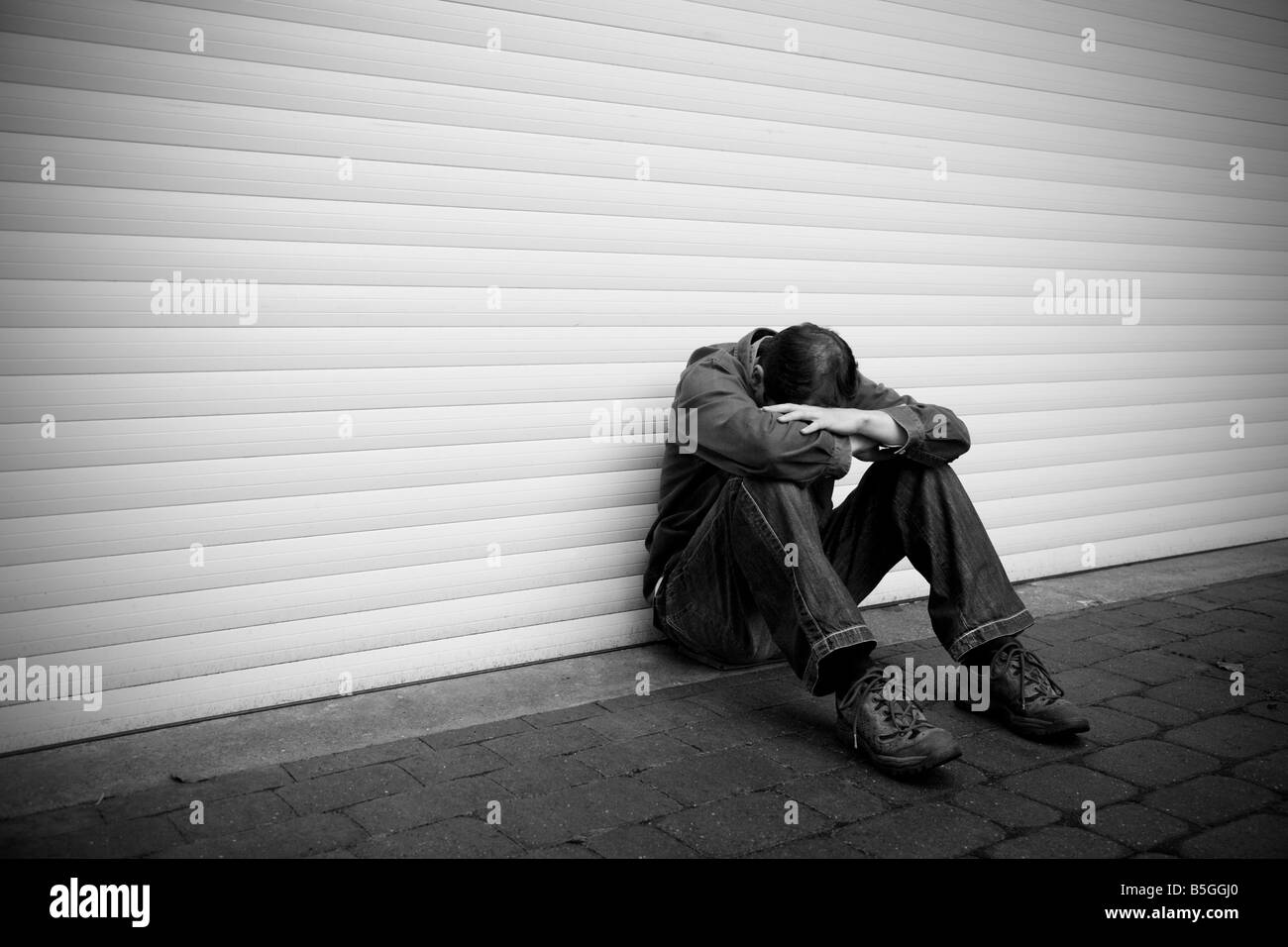 L'homme triste et solitaire Banque D'Images, Photo Stock 20647928 Alamy