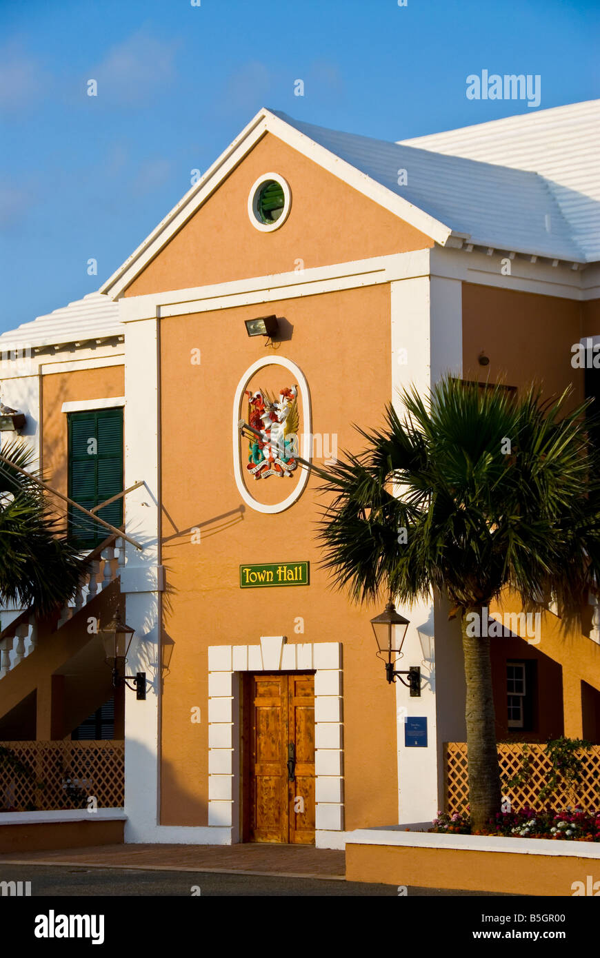 St George Town Hall 1782 Bermudes Kings Square attraction touristique Banque D'Images