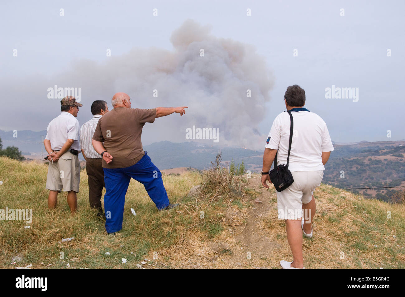 Incendie à Algeciras, cadiz, andalousie, espagne Banque D'Images