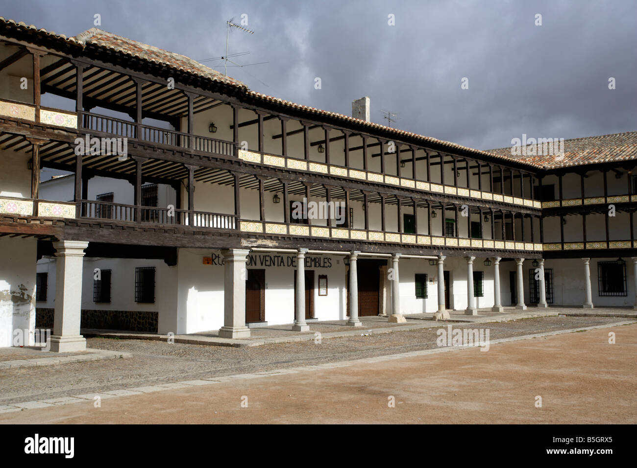 Place principale de Tembleque, Tolède, Espagne Banque D'Images