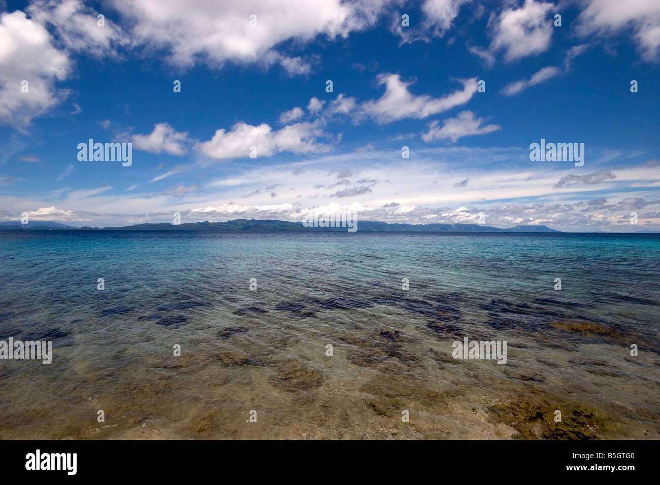 Voir l'ensemble de Sogod Bay dans le sud de Leyte, Philippines Banque D'Images