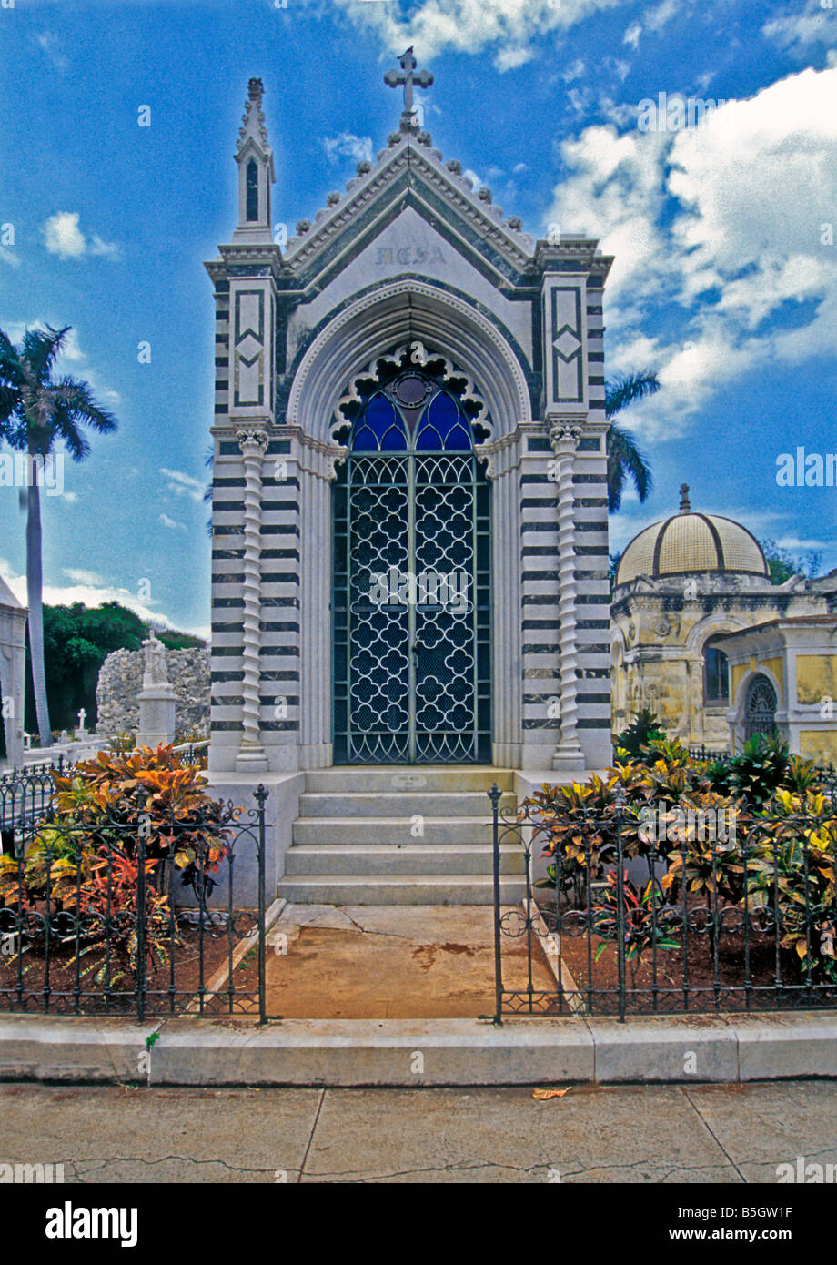 La Nécropole Cristóbal Colón (La Havane Cuba La Havane), cimetière cimetière Cristóbal Colón (Christophe Colomb) Cemetery Banque D'Images