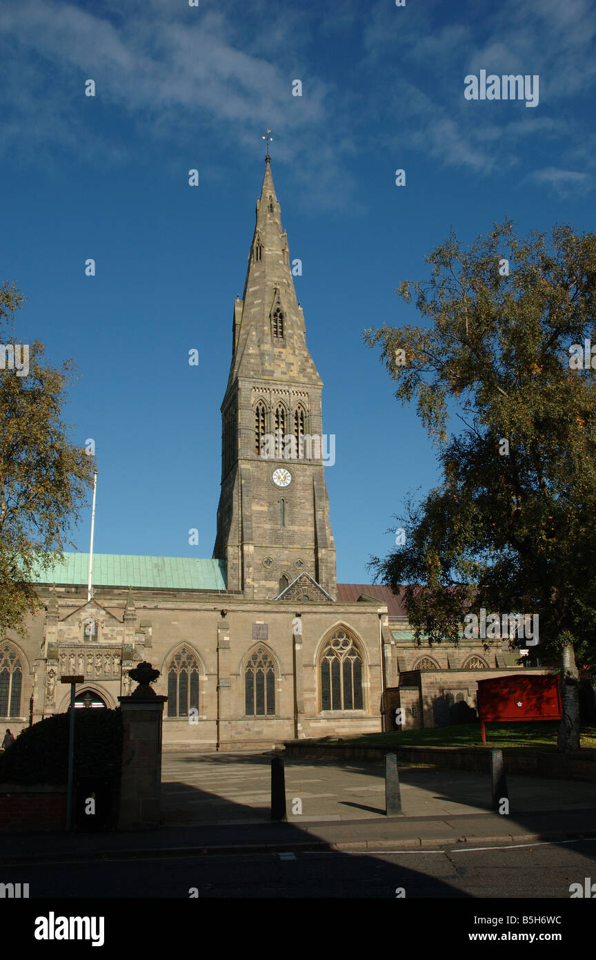 Cathédrale de Leicester dans le St Martins de la ville, Leicester, England, UK Banque D'Images