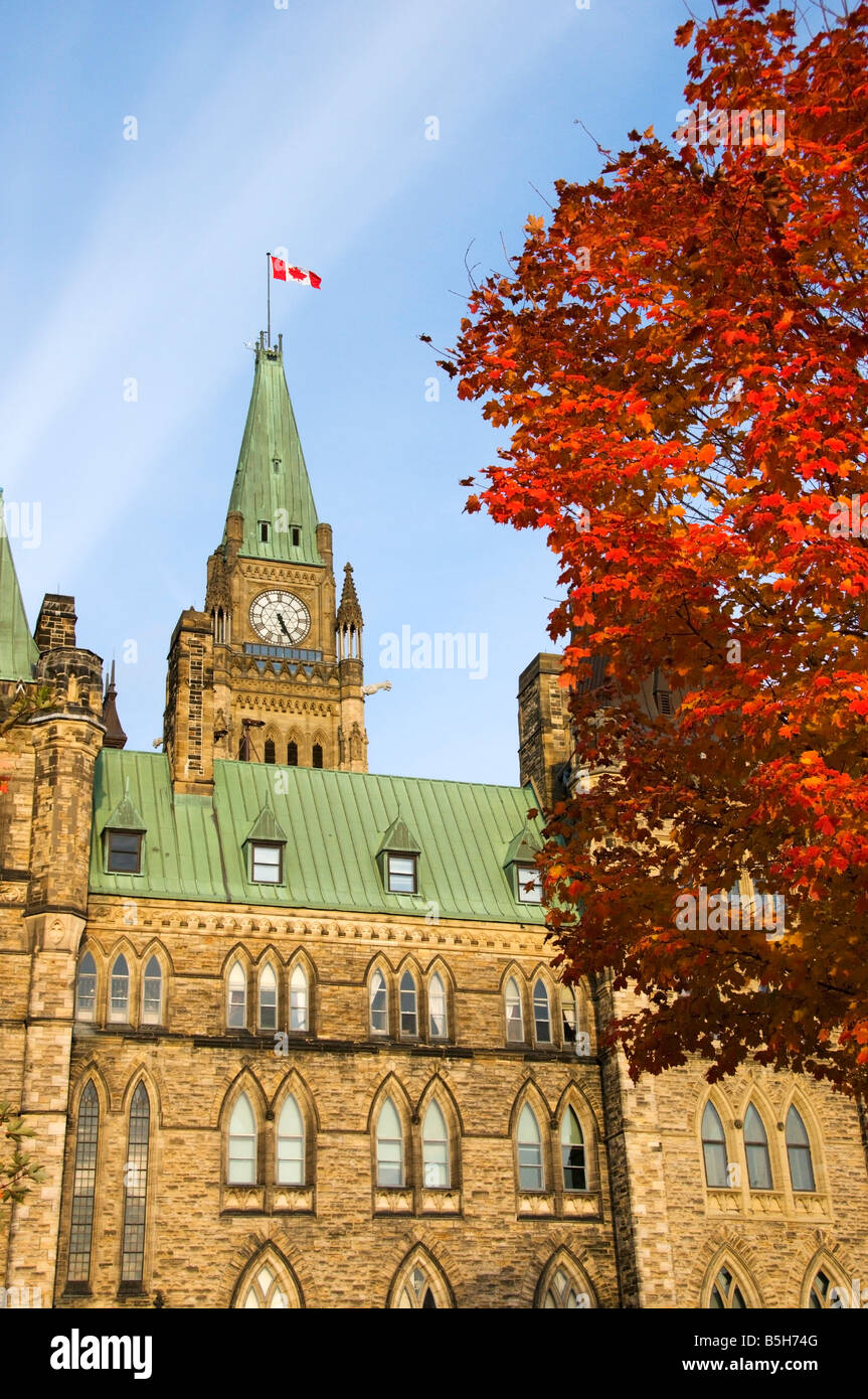 La colline du Parlement Ottawa Canada Banque D'Images