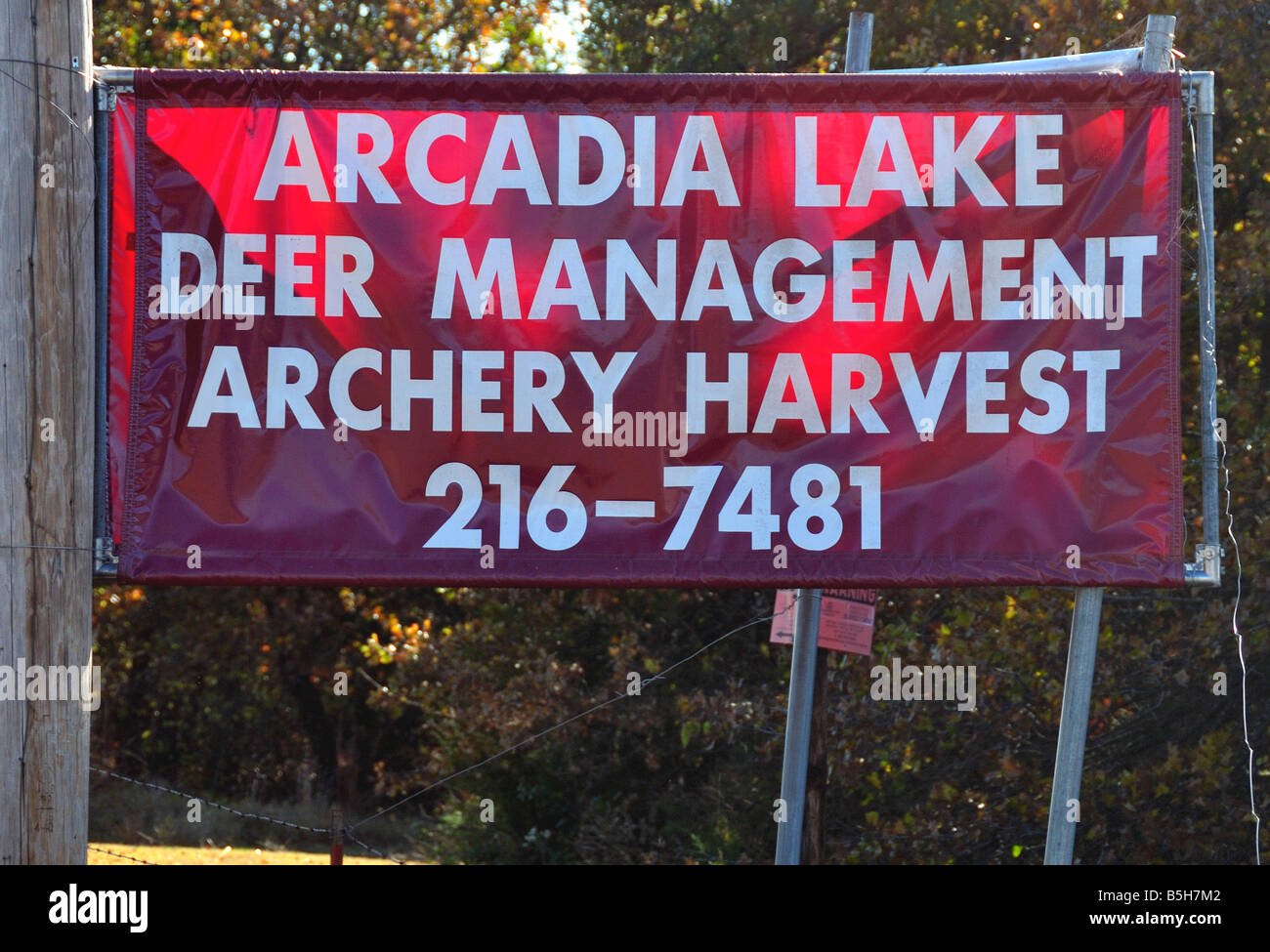 Une publicité de bannière Deer Lake à l'Arcadia récolte tir dans le centre de New York, USA. Banque D'Images