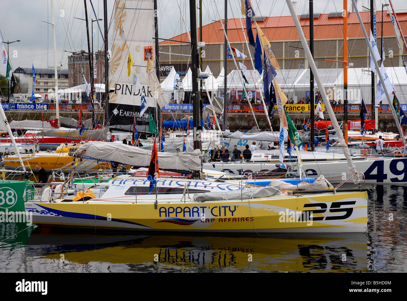 Début de la transat Jacques Vabre au Havre harbour Normandie France Banque D'Images