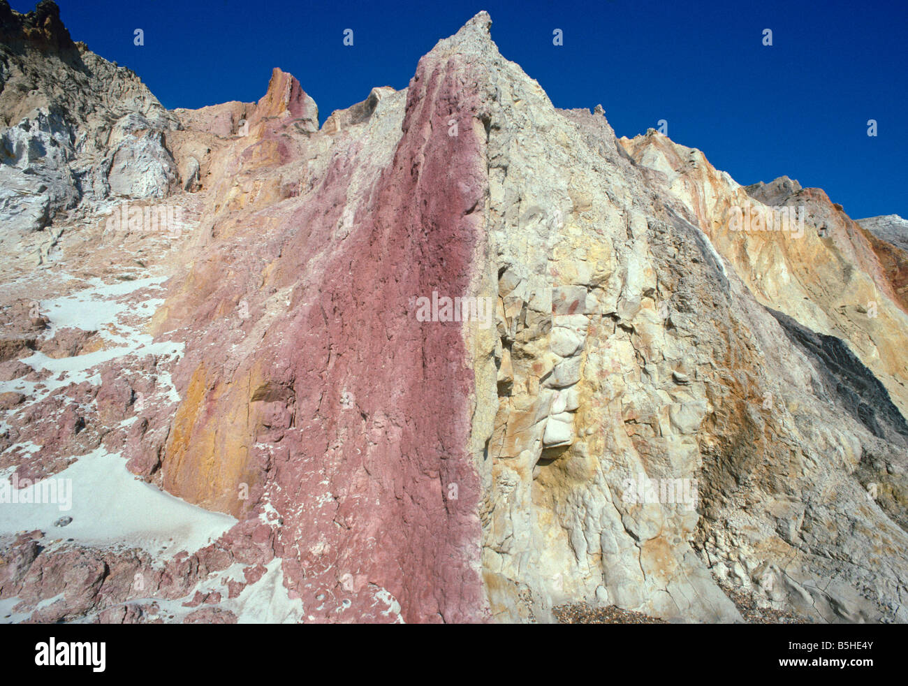 Sables colorés, l'île de Wight Banque D'Images