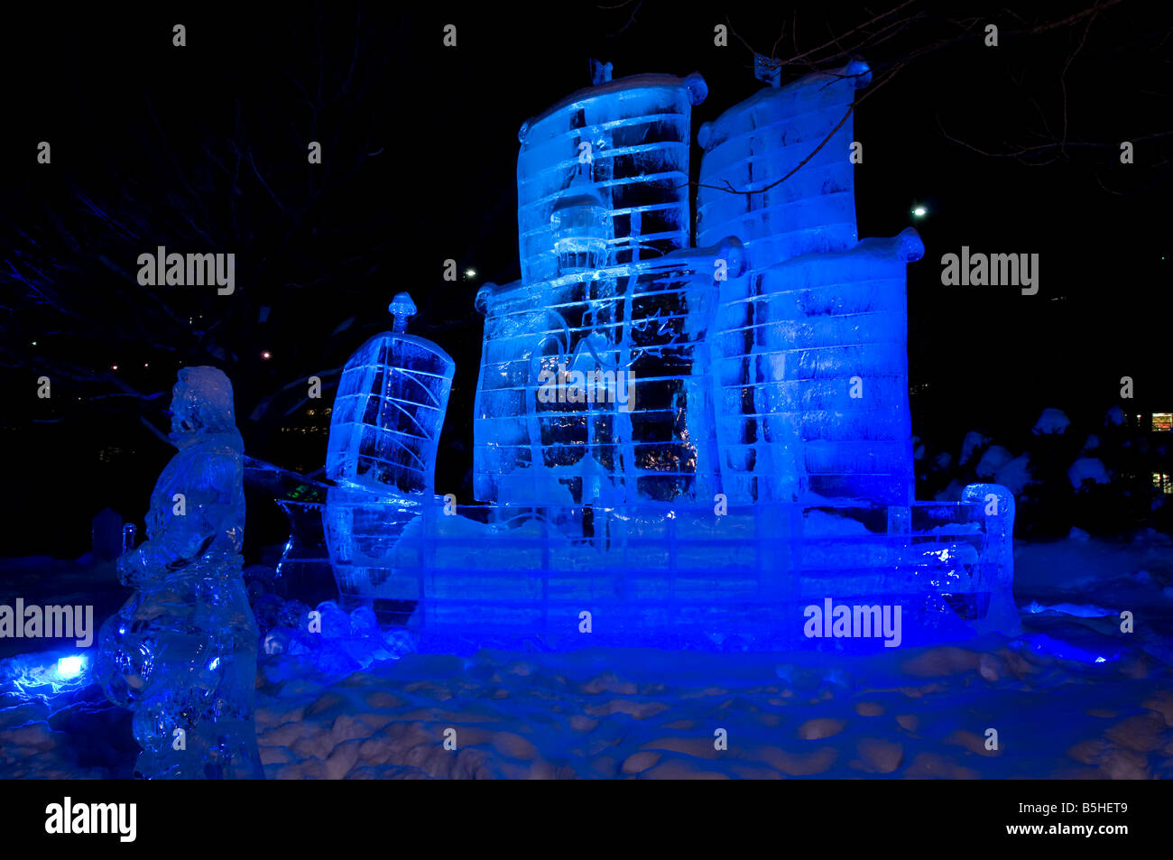 Sculptures de glace à l'Ontario Ottawa festival Bal Banque D'Images