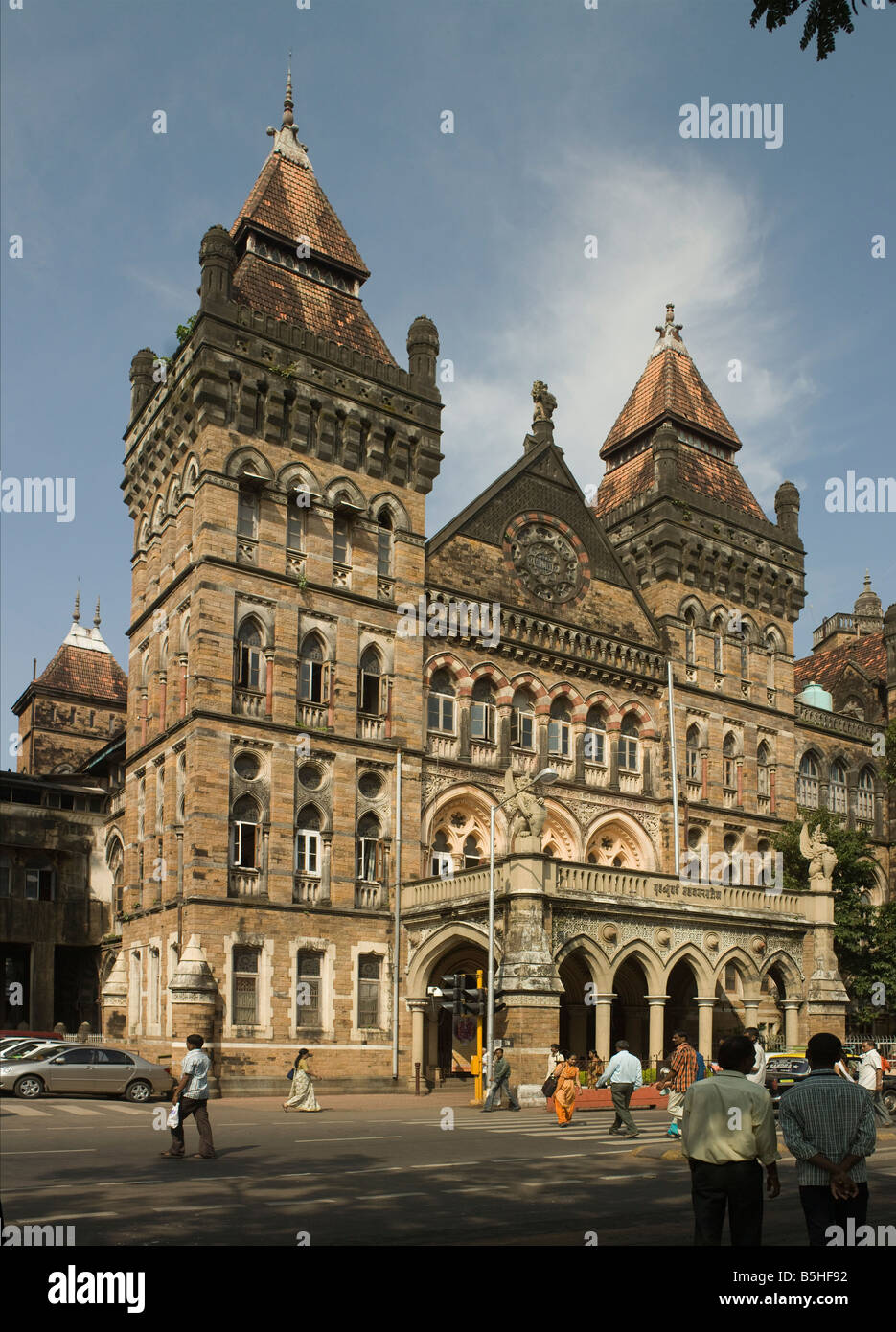 La gare de Victoria Terminus Bombay en Inde. La gare Chhatrapati Shivaji maintenant Banque D'Images
