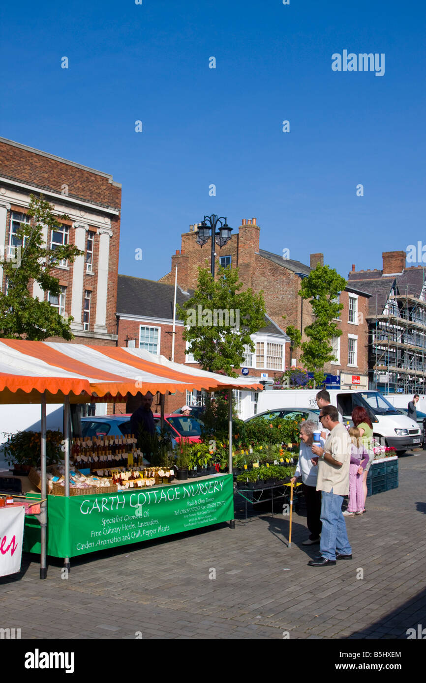 Ripon Farmers Market North Yorkshire UK Banque D'Images