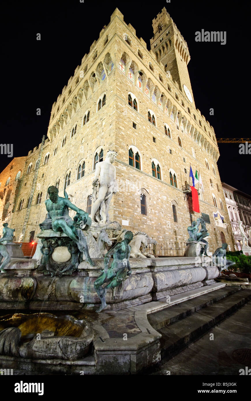 Galerie des Offices de nuit Banque D'Images