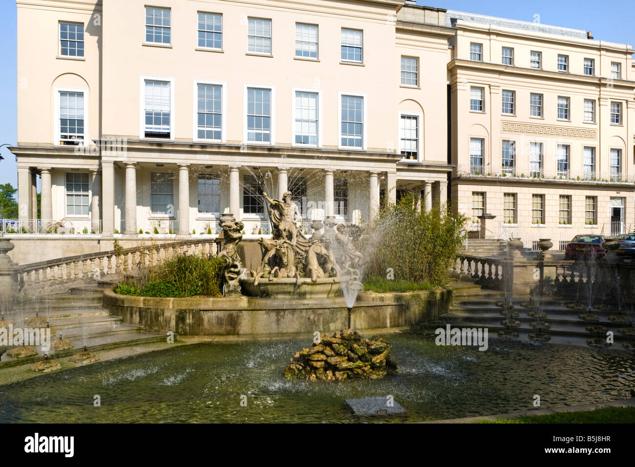 Fontaine de Neptune, La Promenade, Cheltenham, Gloucestershire Spa Banque D'Images