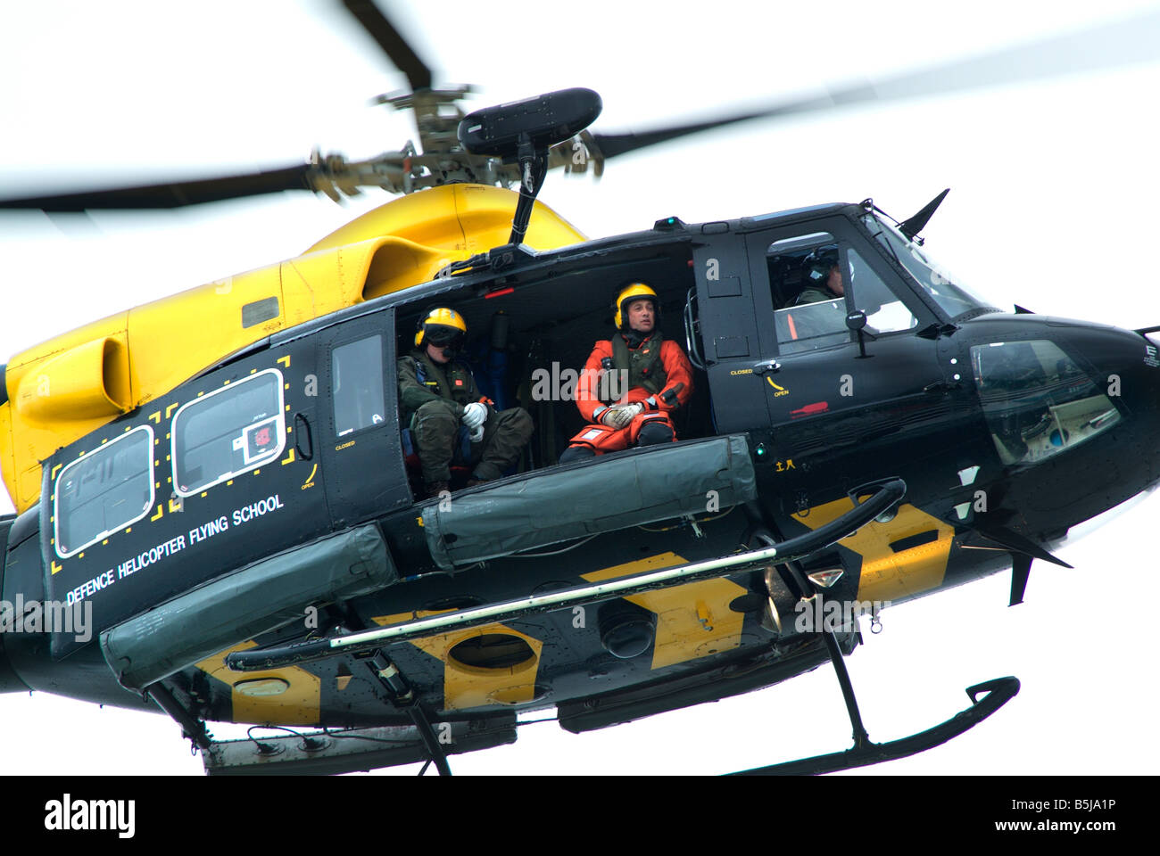 Vol en hélicoptère de la défense formation école Griffin HT1 Banque D'Images