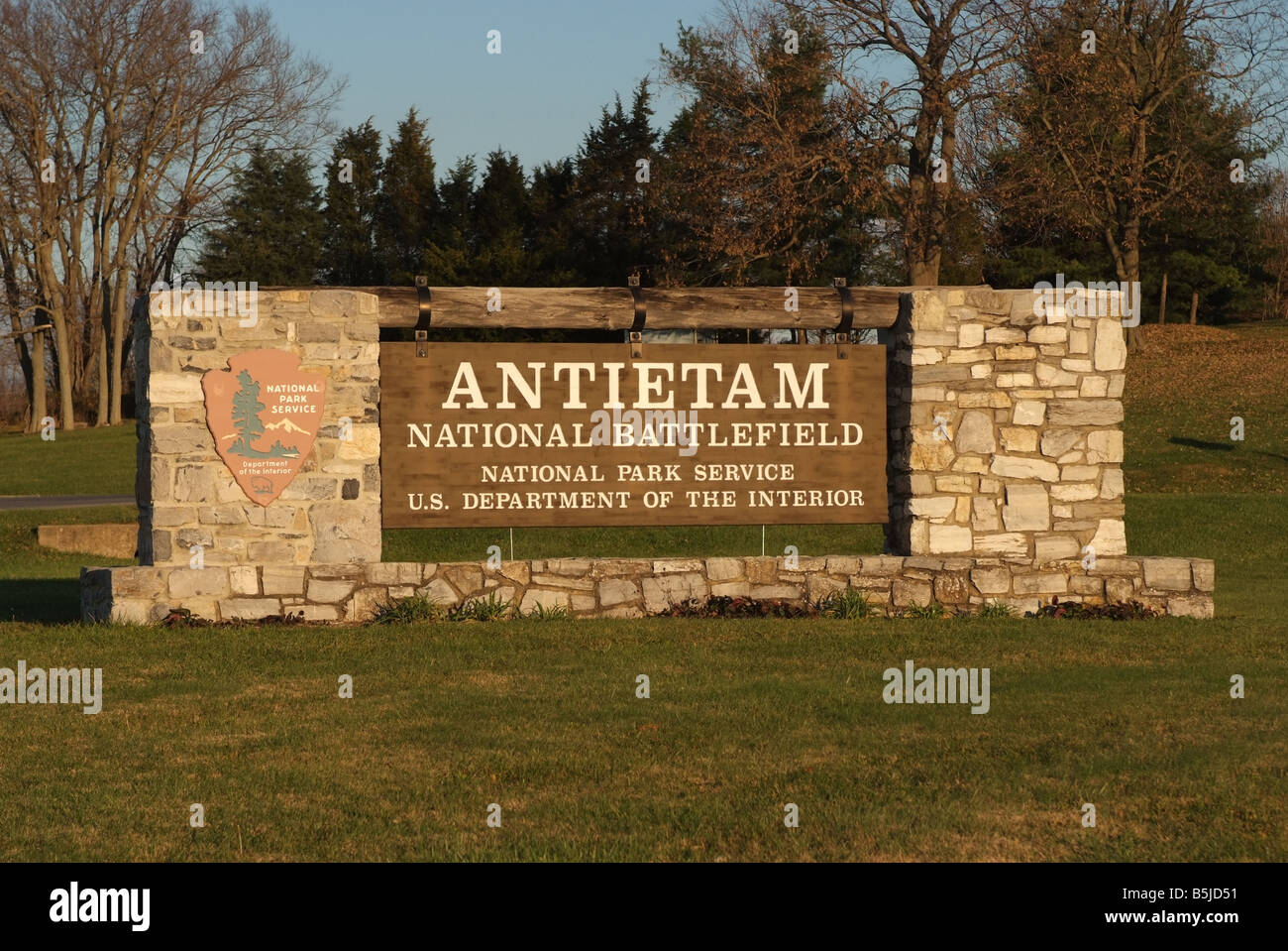 Champ de bataille National d'Antietam National Historic Park Washington County Maryland Banque D'Images