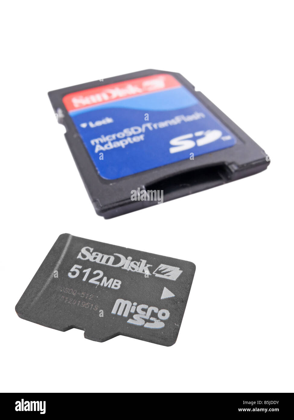 Carte mémoire Micro SD et son adaptateur Banque D'Images