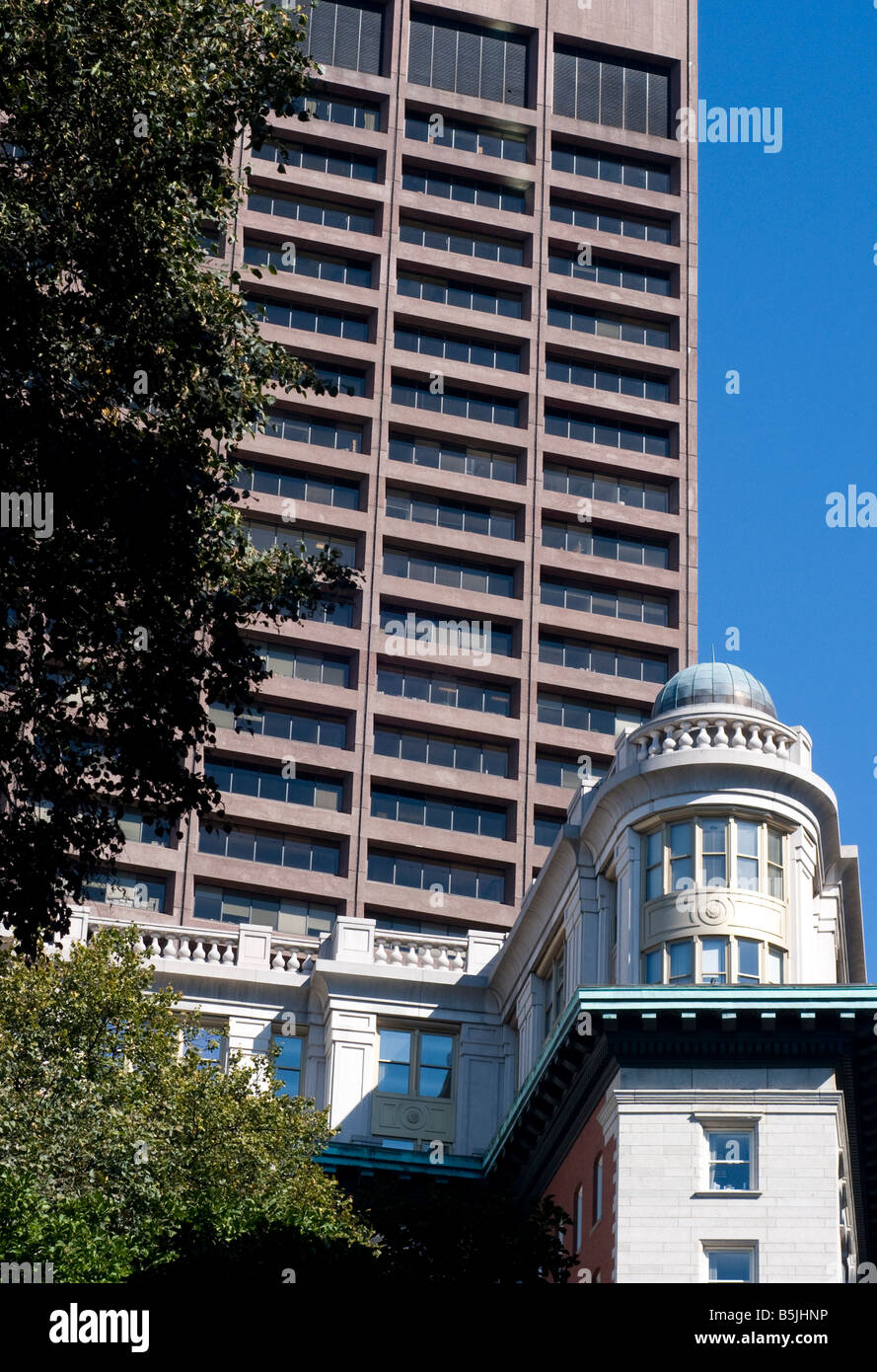 City skyline - portrait de Boston, ancien et nouveau Banque D'Images