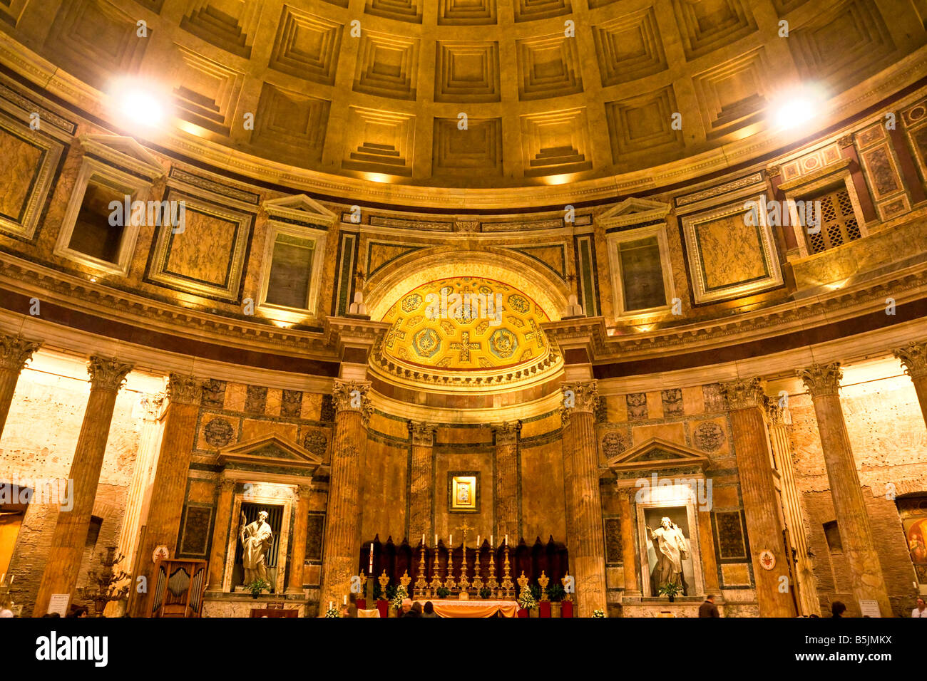 L'intérieur du Panthéon Rome Italie Banque D'Images