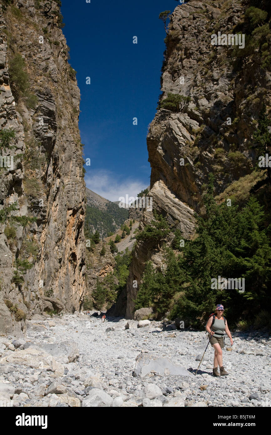 Gorges de Samaria, Crète Banque D'Images