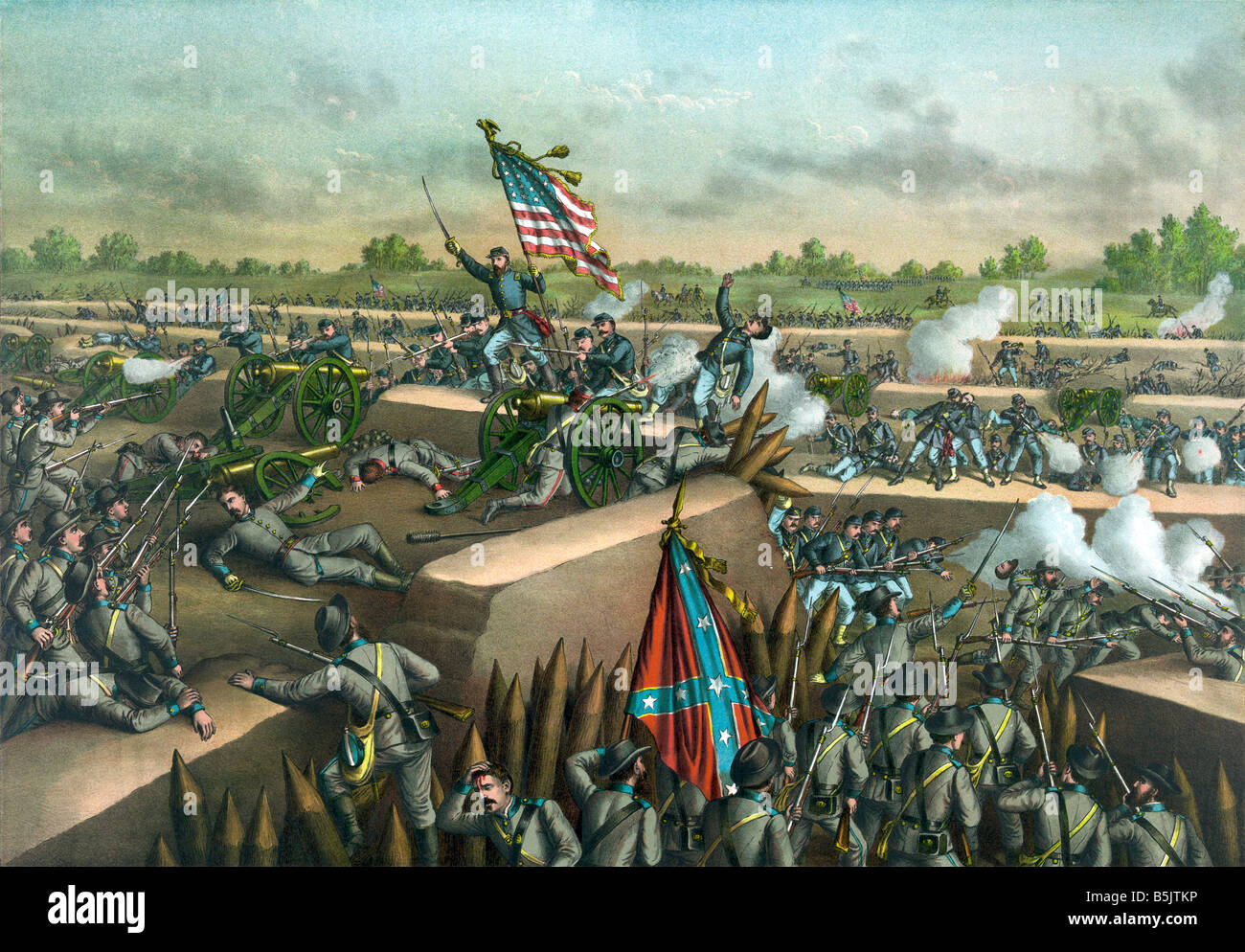 Le siège et la chute de Petersburg battus du 9 juin 1864, au 25 mars 1865 Banque D'Images