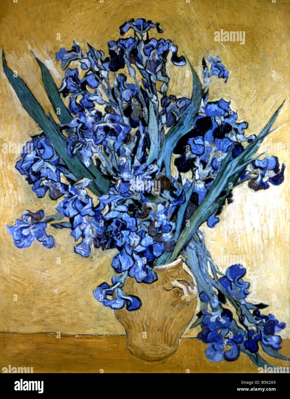 Van Gogh, Vase avec iris Banque D'Images