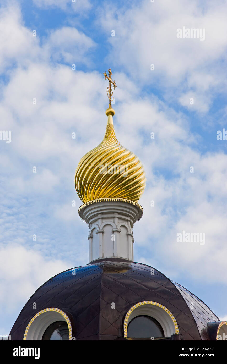 La Russie, Kaliningrad, l'Eglise orthodoxe russe en Bagrationovsk Banque D'Images