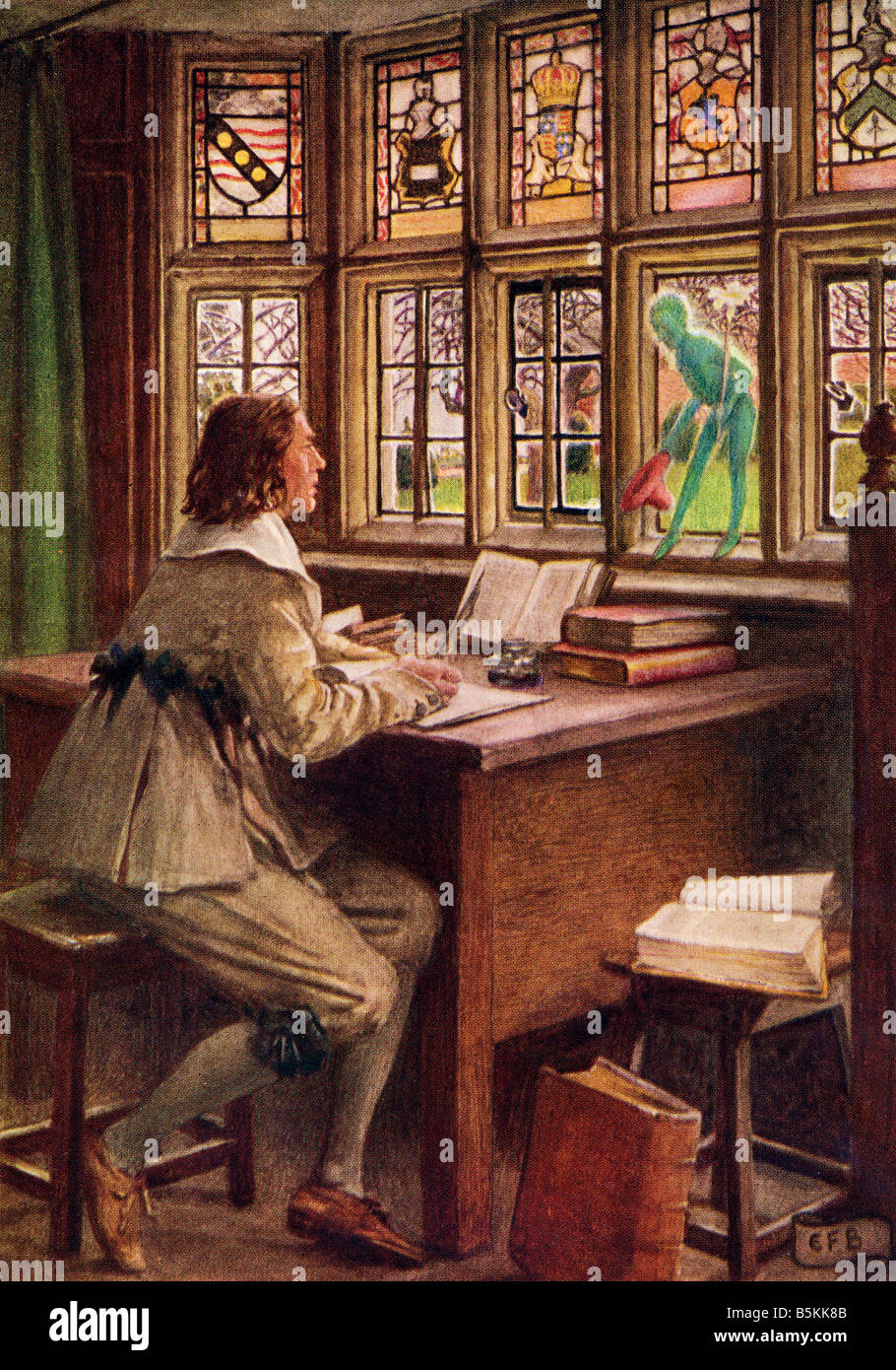 Illustration couleur par Eleanor Fortescue Brickdale illustrant le poème de Shakespeare Madrigal Banque D'Images