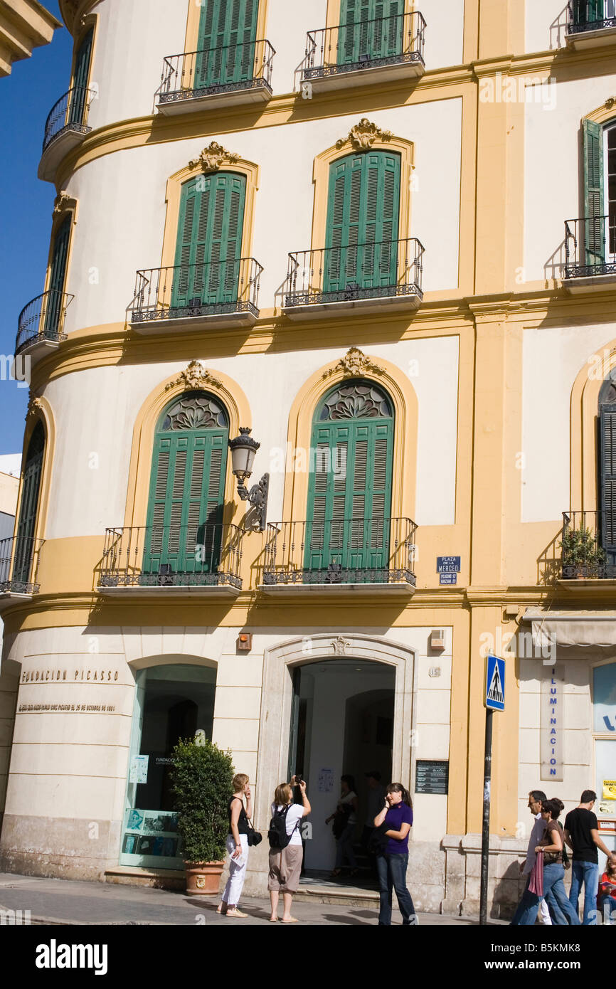 Maison où est né Pablo Ruiz Picasso de la Plaza de la Merced Malaga Costa del Sol Espagne Banque D'Images