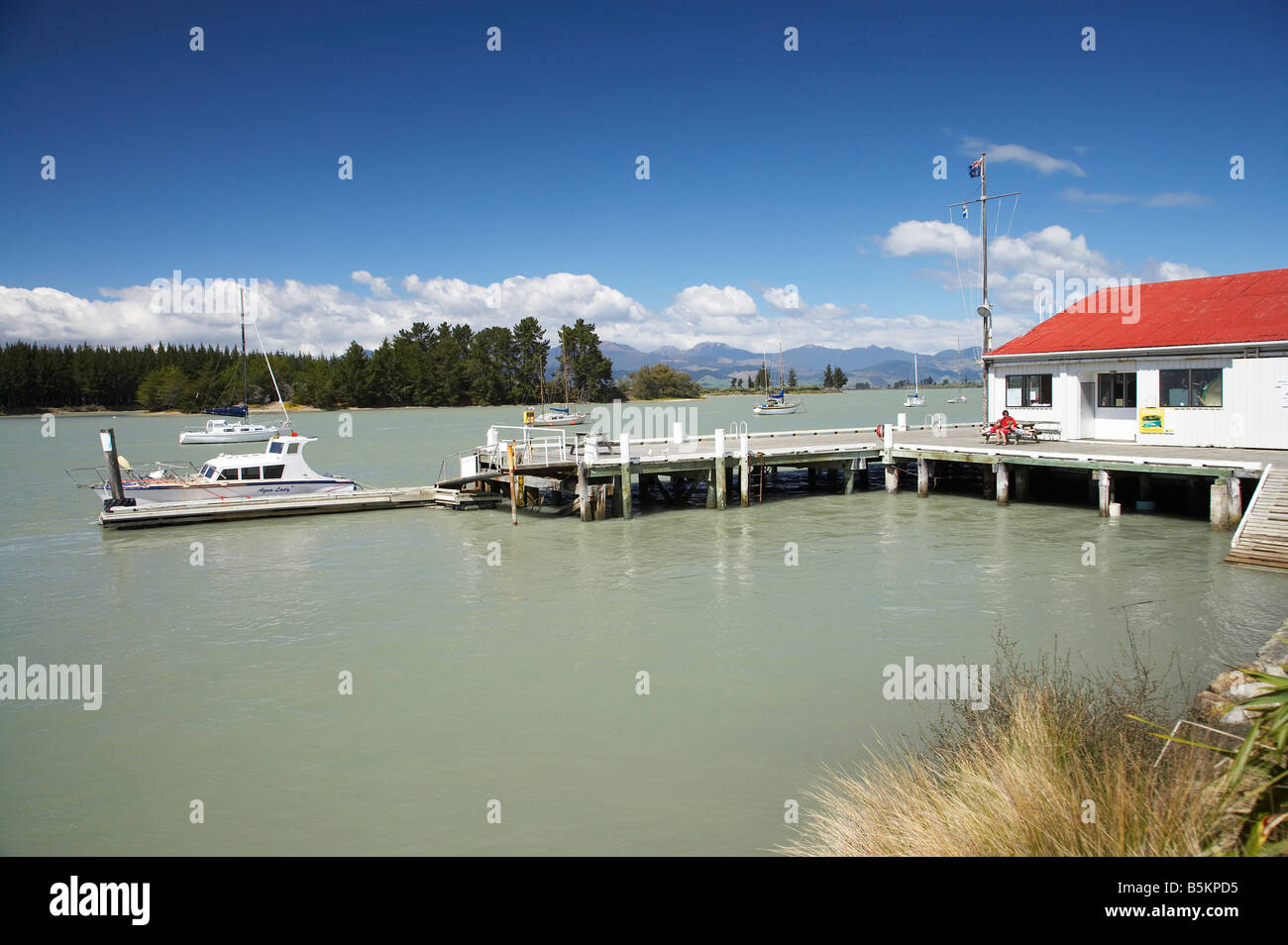 Waimea Inlet Quai Mapua Nelson Tasman Bay Region ile sud Nouvelle Zelande Banque D'Images