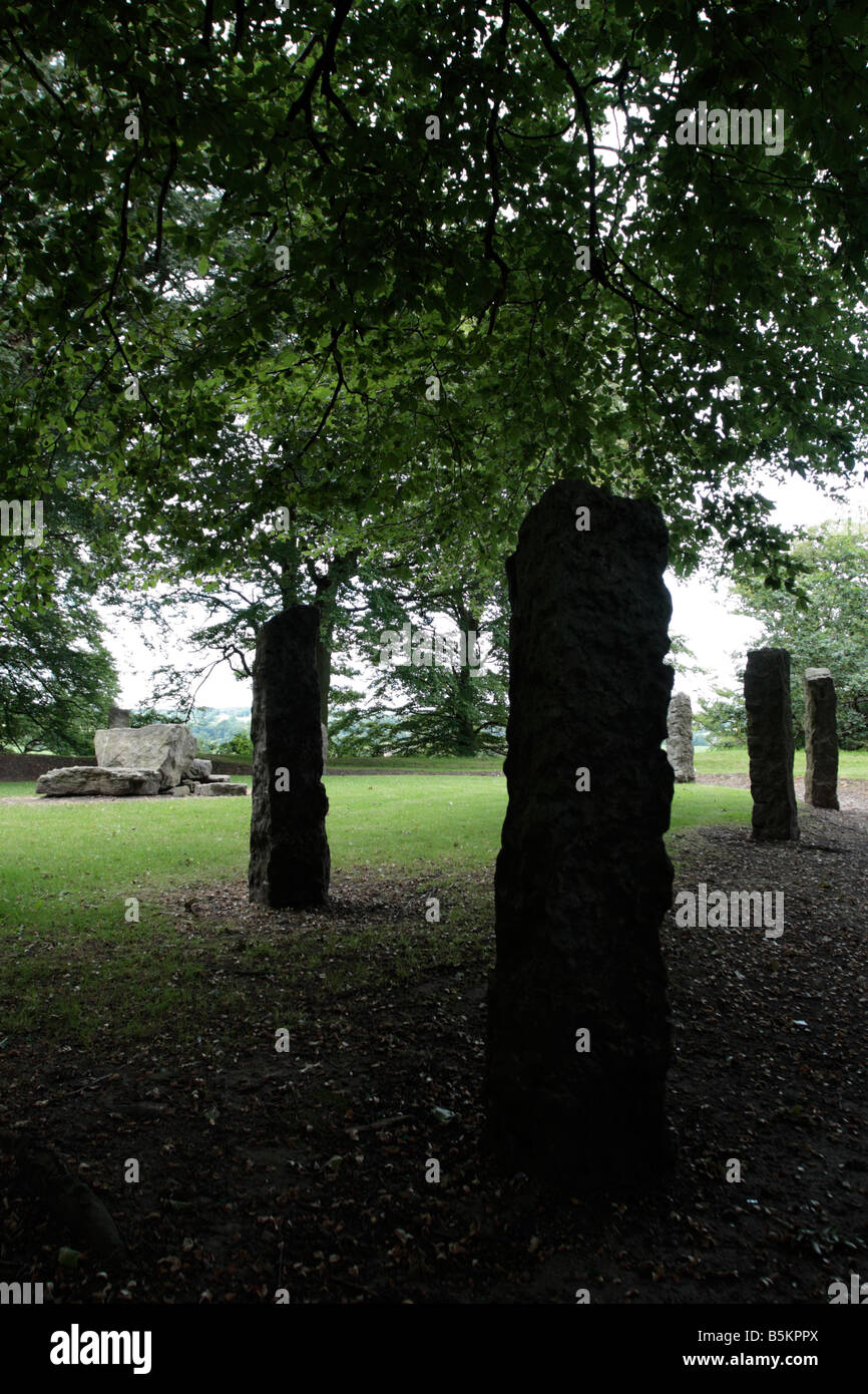 Cercle de pierre au nord du Pays de Galles du moule Banque D'Images