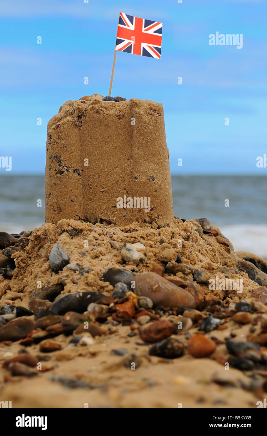 Sandcastle patriotique Banque D'Images