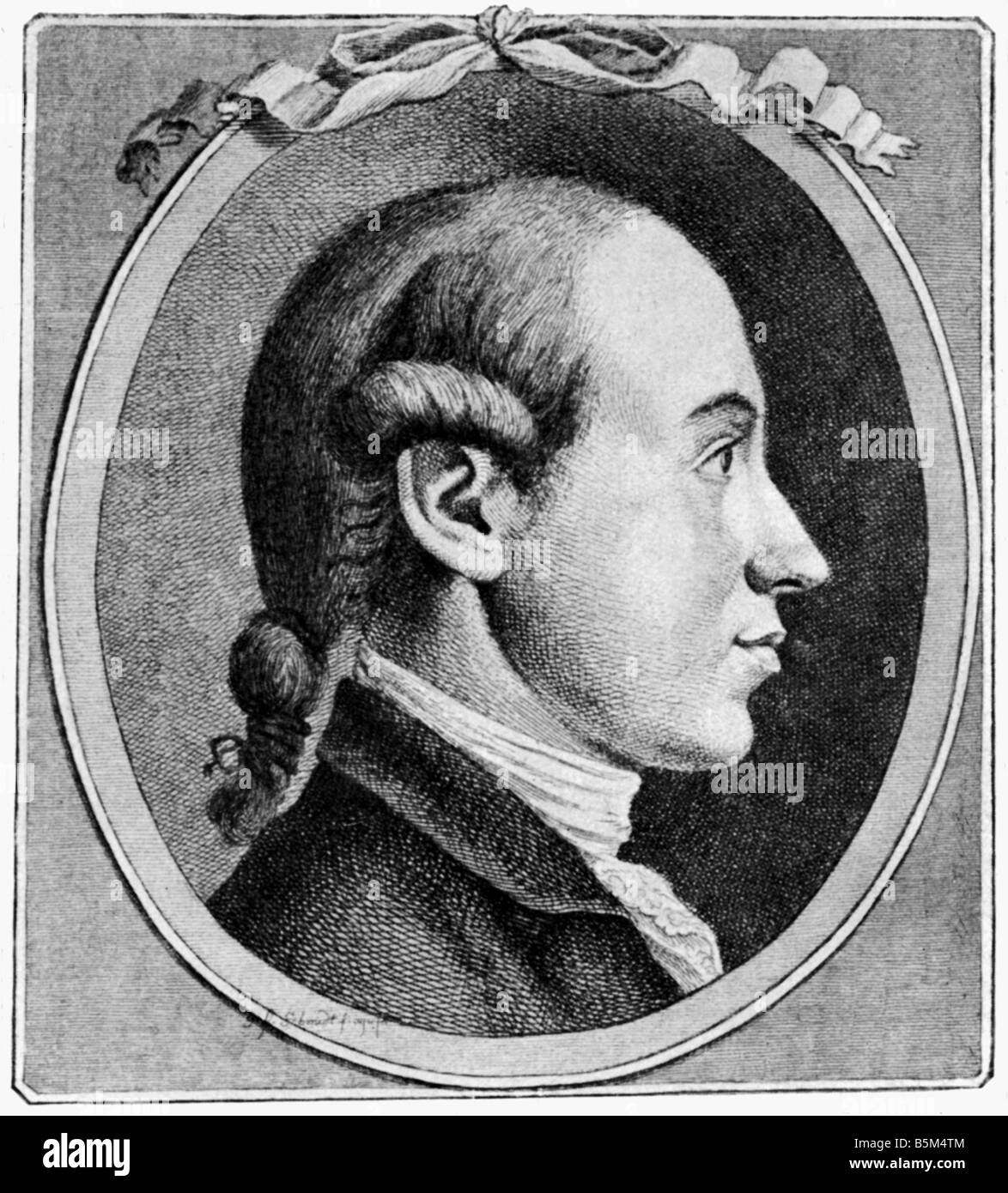 Haugwitz, Christian Graf von, 11.6.1752 - 9.2.1832, homme politique prussien, portrait, side view, gravure sur cuivre de travail physionomique par Johann Caspar Lavater, 1776, , n'a pas d'auteur de l'artiste pour être effacé Banque D'Images