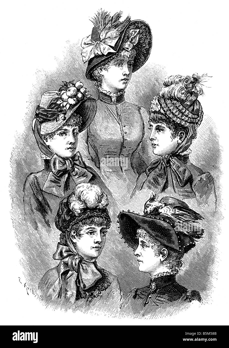 Mode, XIXe siècle, mode féminine, Allemagne, robe de chambre, gravure en bois, 1884, Banque D'Images