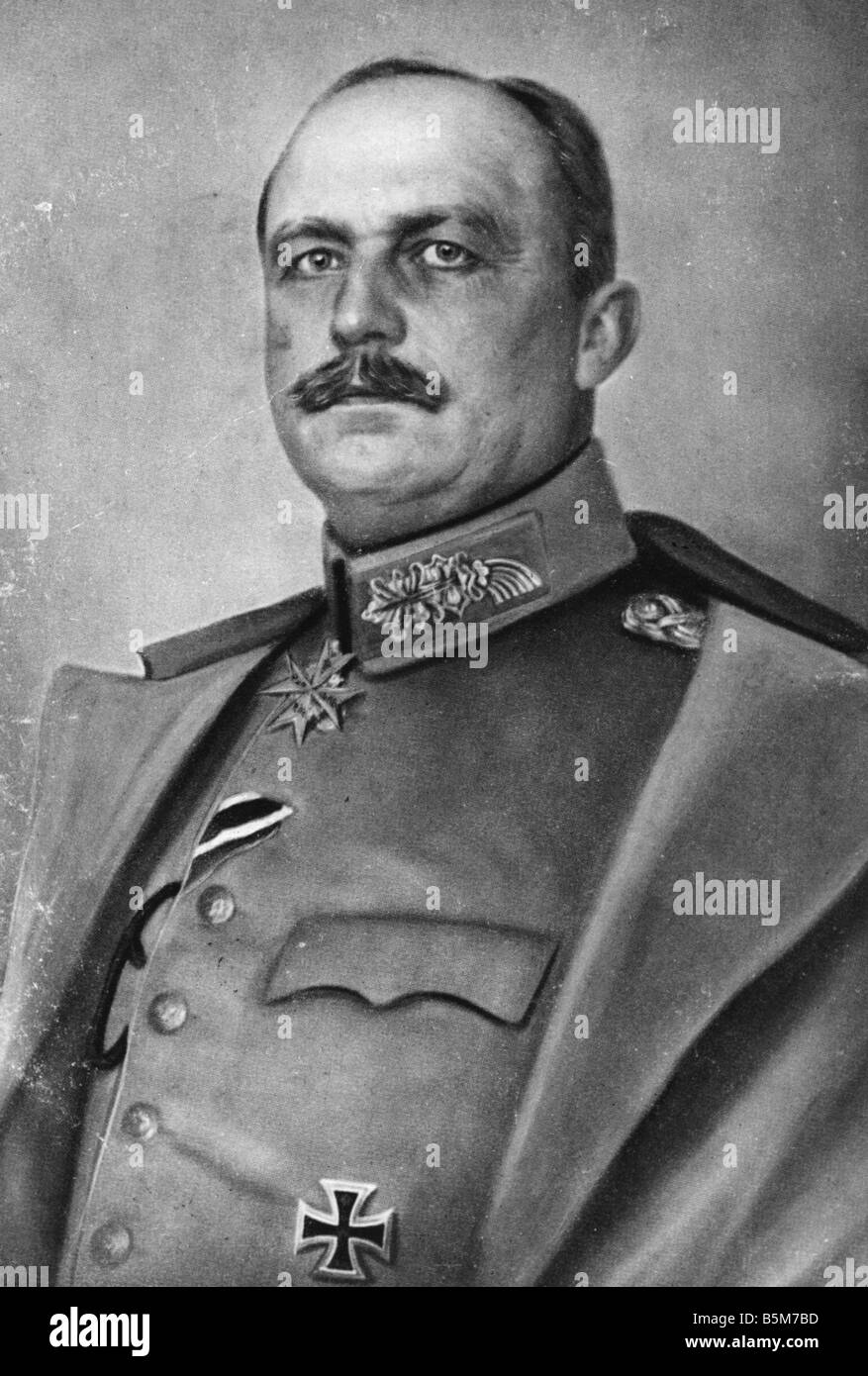 1 L67 E1916 une lithographie couleur Ludendorff Erich Ludendorff 1916 général prussien de 1916 comme quartier-maître général 1ère du Su Banque D'Images