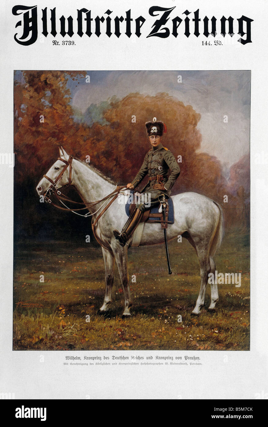 1 W265 B1915 1 Le Prince Wilhelm de Illustr Ztg Prince Guillaume de Prusse et le Prince héritier de l'Empire allemand Potsdam 65 Banque D'Images