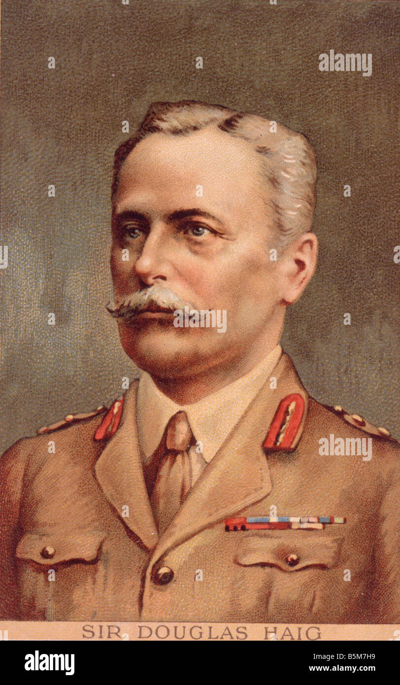 1FR 3843 C1916 E Sir Douglas Haig Col Douglas Haig lithographie Comte de Brit Le Maréchal 1917 1915 1919 Brit Commandant en chef Banque D'Images