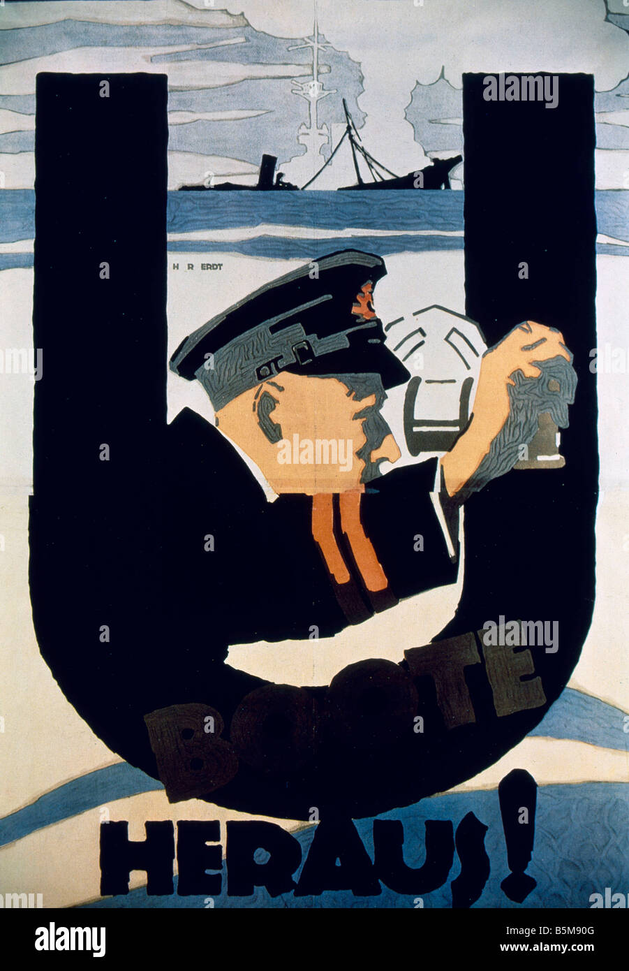 2 G55 M1 1914 7 e sous-marins de l'AFFICHE DE LA PREMIÈRE GUERRE MONDIALE 1914 8 Histoire La Première Guerre mondiale La guerre sur mer U Boote Heraus hors Allemagne 1914 affiche les sous-marins Banque D'Images