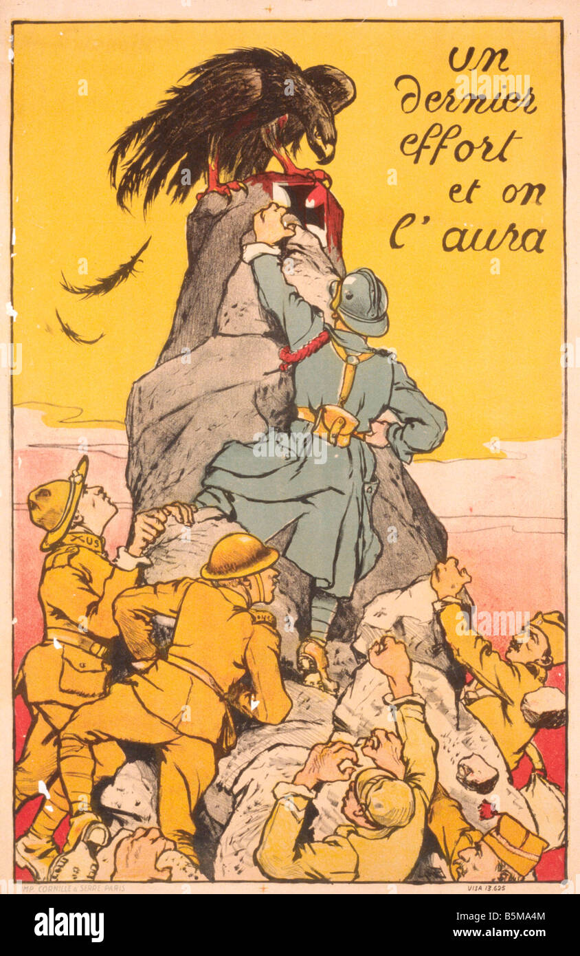 2 G55 P1 1917 50 LA PREMIÈRE GUERRE MONDIALE, un dernier effort français Poster Histoire La Première Guerre mondiale, un dernier effort de propagande et on l aura une dernière eff Banque D'Images