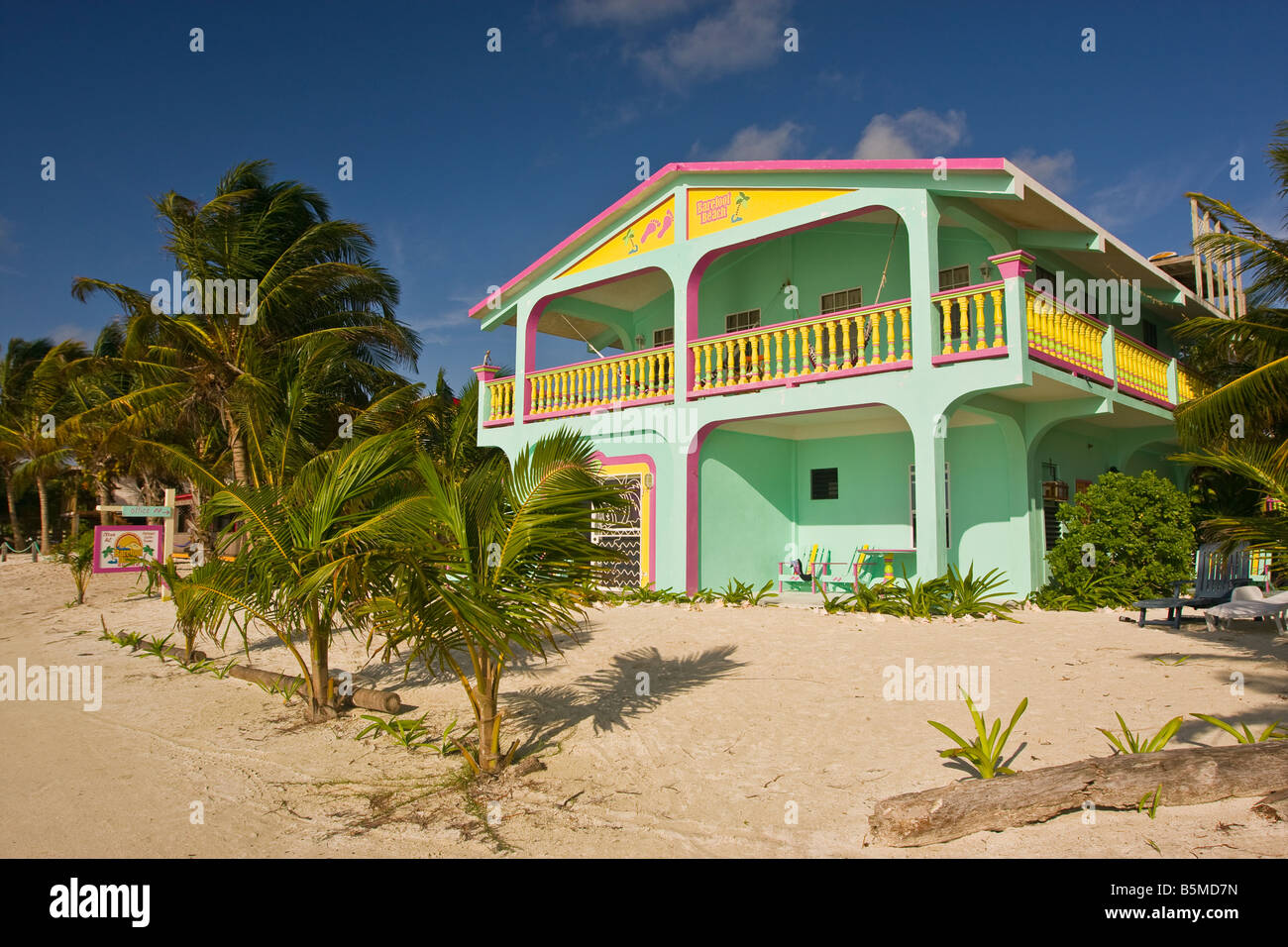 CAYE CAULKER BELIZE Le Barefoot Beach Hotel Banque D'Images