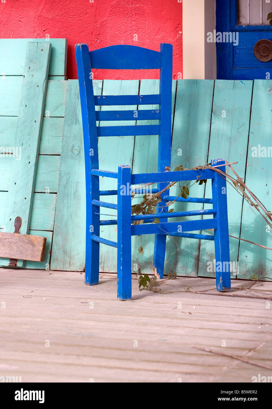 Bâtiment abandonné Plage de Lourdas, Kefalonia, Grèce Banque D'Images