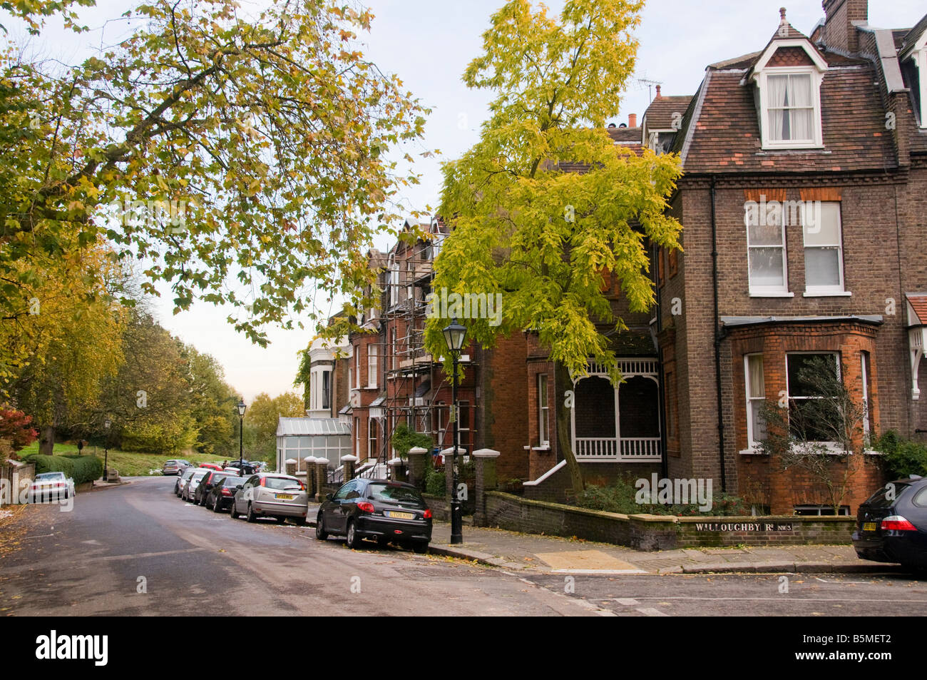 Une scène de rue à Hampstead à Londres Banque D'Images